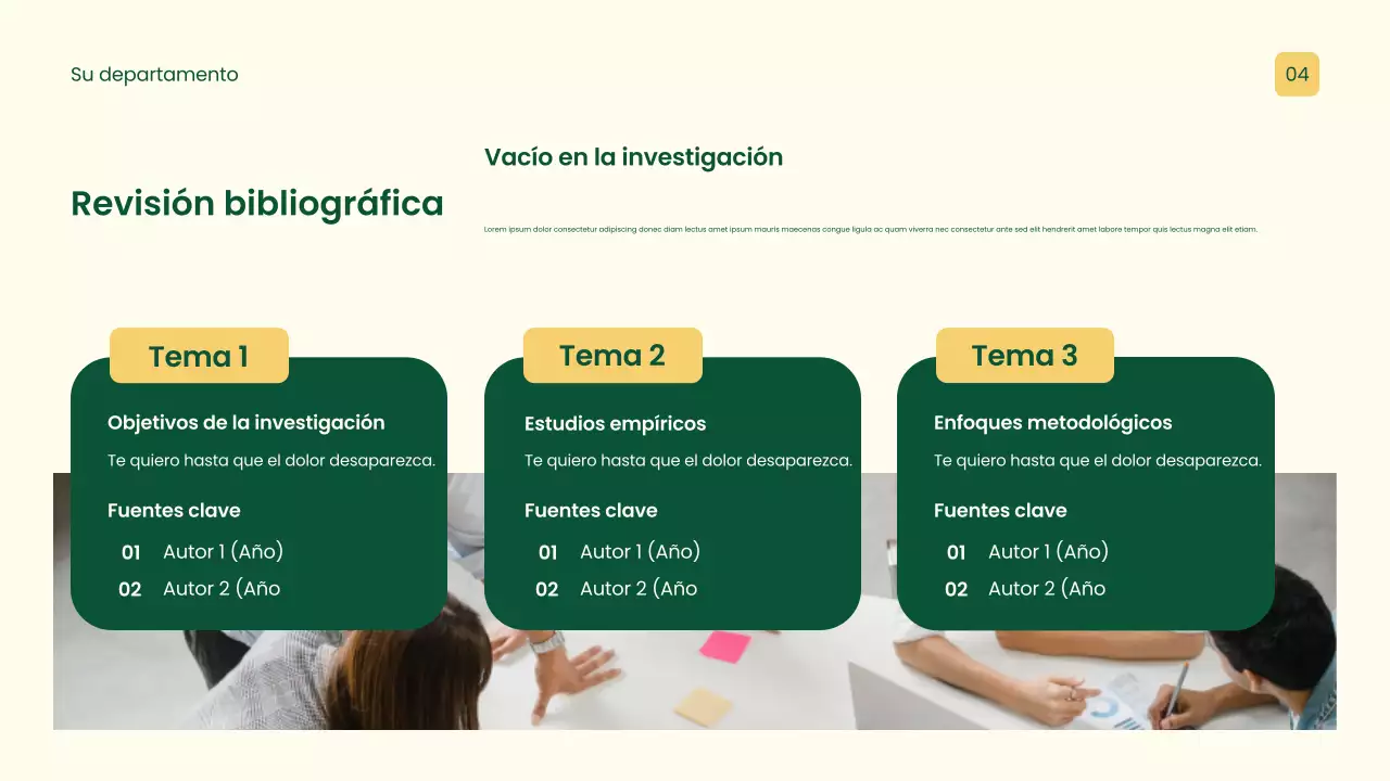 Presentación de investigación profesional amarilla