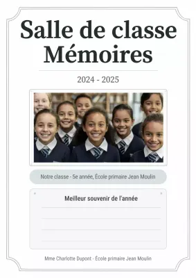 Livre d'histoires de la classe scolaire classique blanche