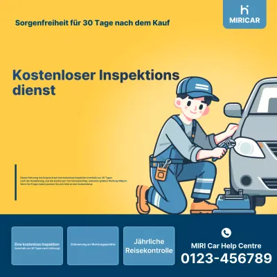 Gelbe Werbung für saubere Autos