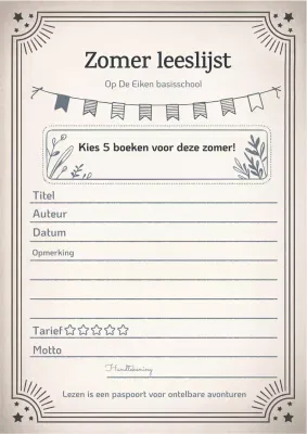 Beige Vintage Leesplanner
