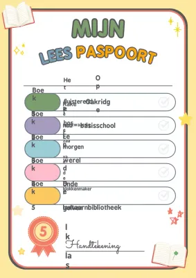 Kleurrijk Speels Leescertificaat Zomervakantie