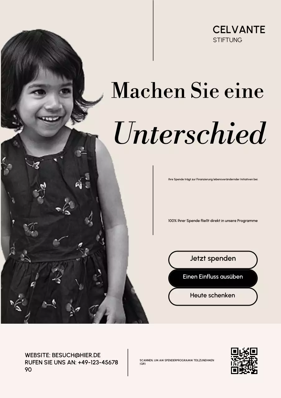 Beiges modernes Wohltätigkeitswerbeplakat