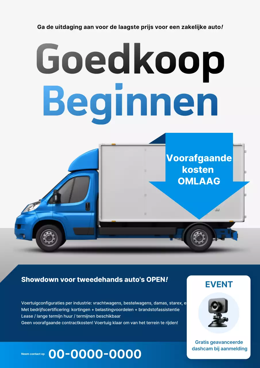 Blauwe moderne auto promotie