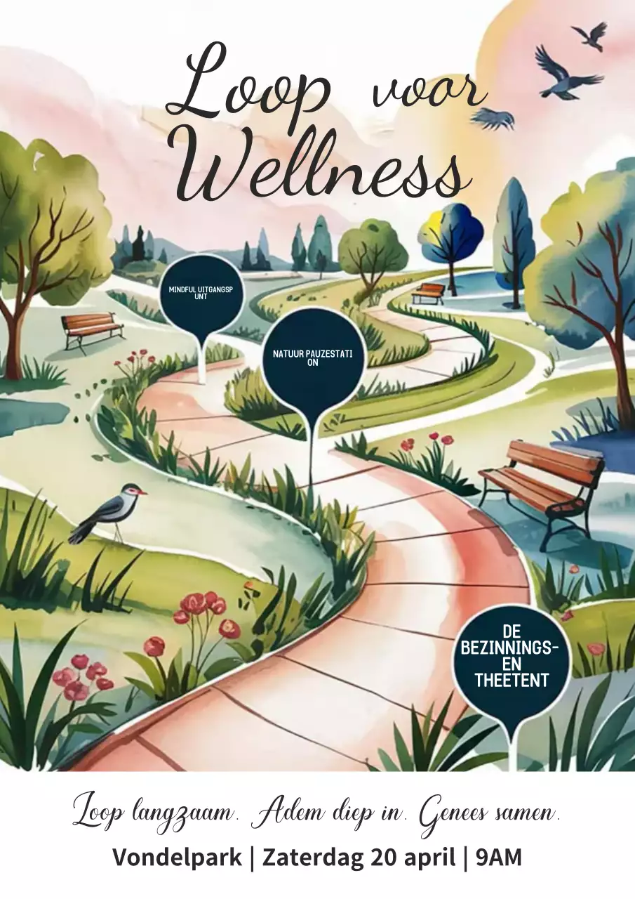 Poster voor het Green Aesthetic Wellness-evenement