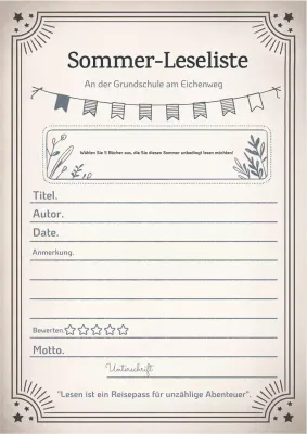 Beigefarbener Vintage-Leseplaner