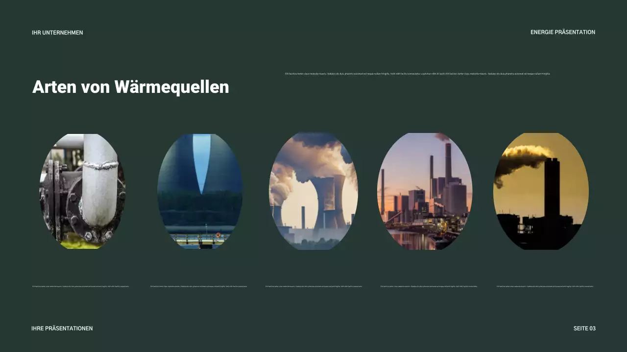 Graue Moderne Energie Präsentation