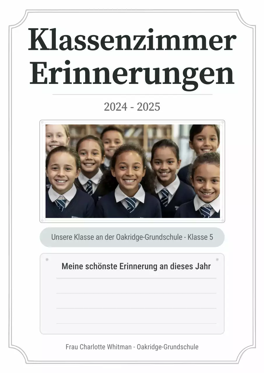 Weißes klassisches Schulklassen-Geschichtenbuch