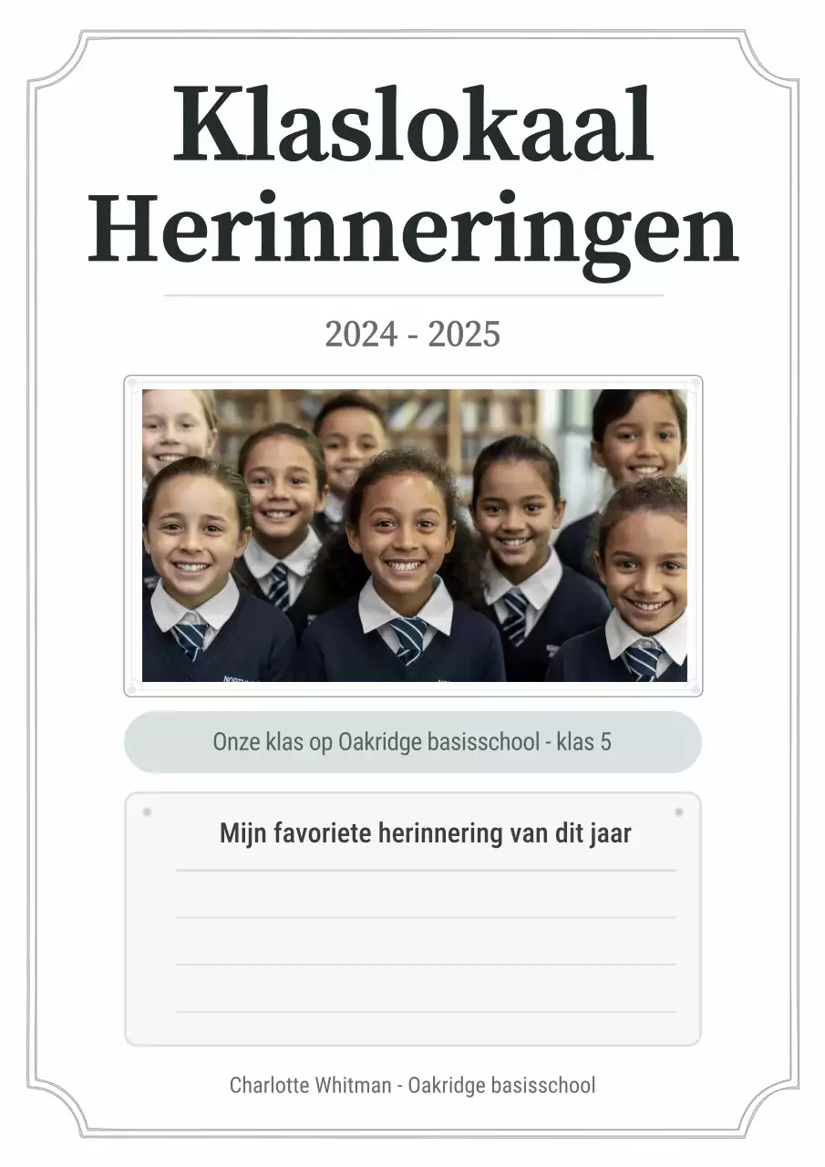 Witte Klassieke Schoolklas Verhalenboek