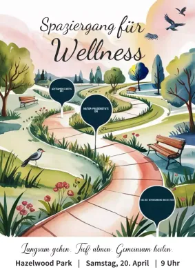Grünes ästhetisches Wellness-Event-Poster