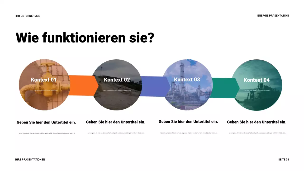 Graue Moderne Energie Präsentation