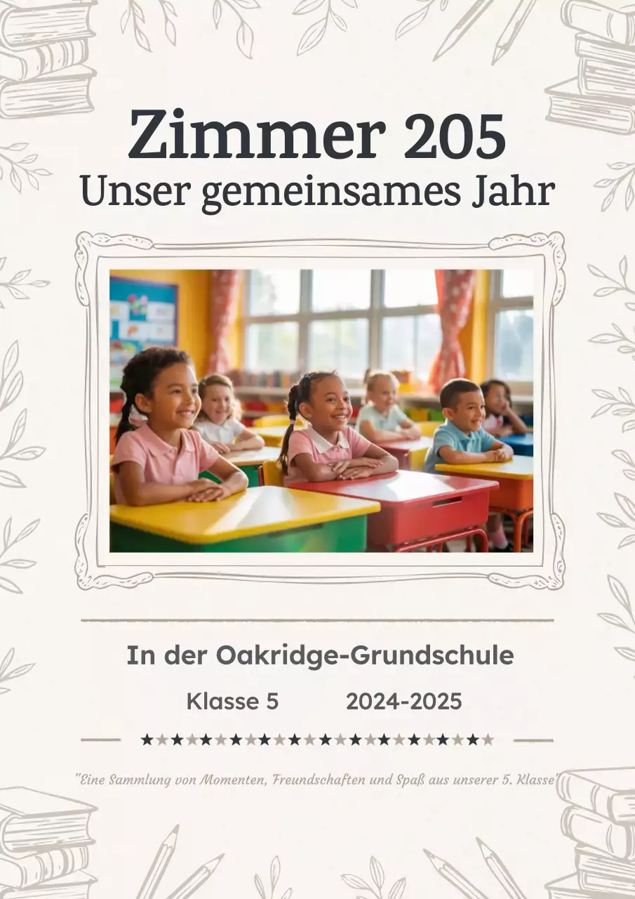 Beige Illustration Klassenzimmer Storybook Memory
