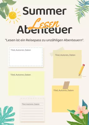 Beiger tropischer Leseplaner