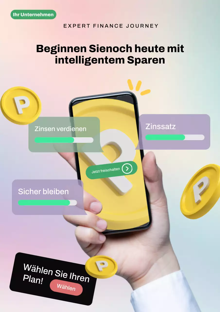 Beiges modernes Finanz-Werbe-Web-Poster