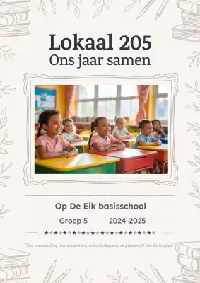Beige Illustratie Klaslokaal Verhalenboek Geheugen