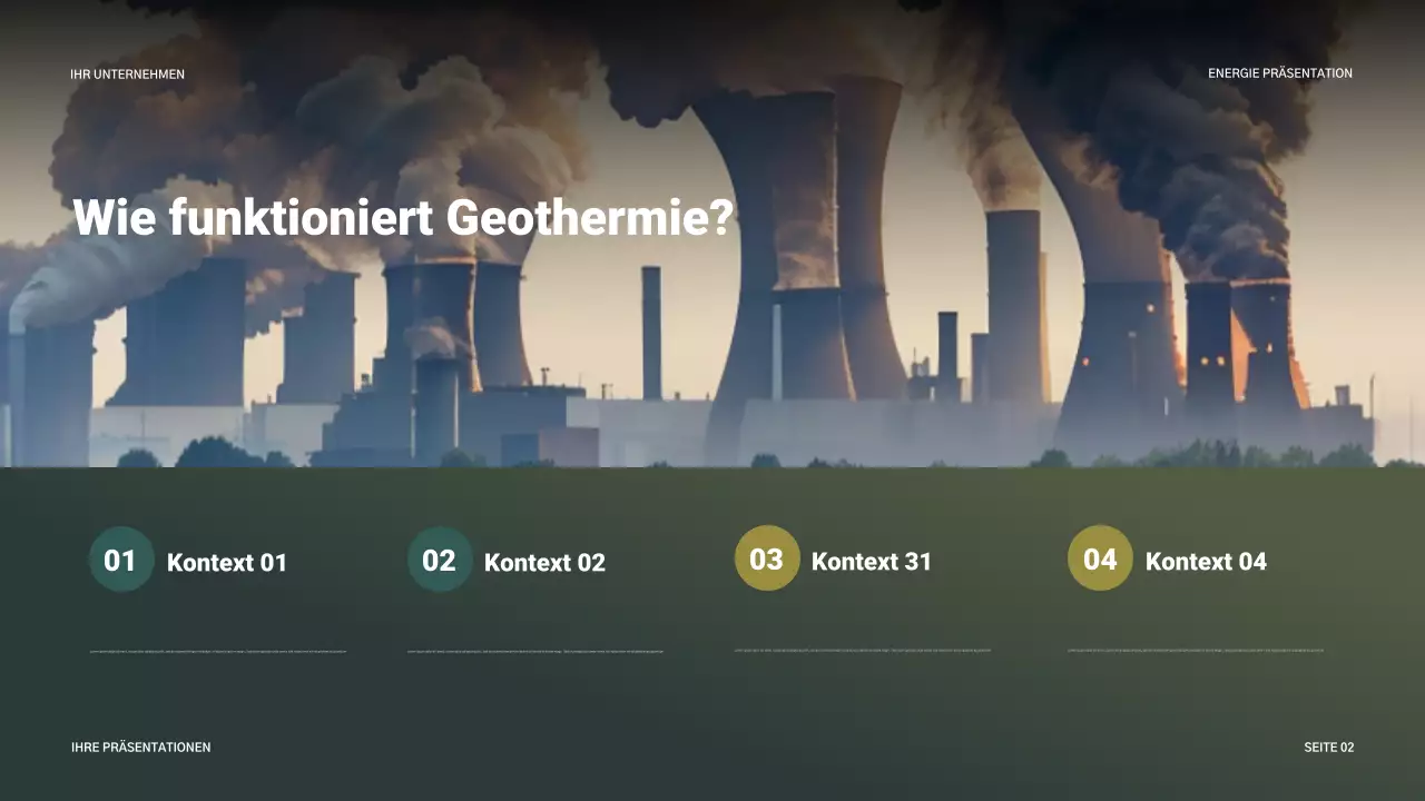 Graue Moderne Energie Präsentation