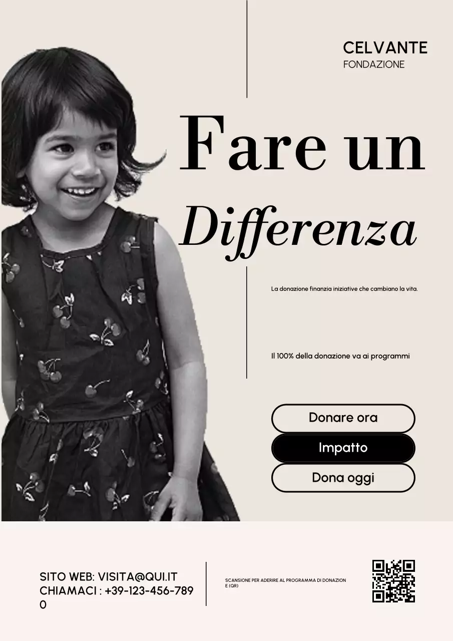 Poster promozionale di beneficenza moderno beige
