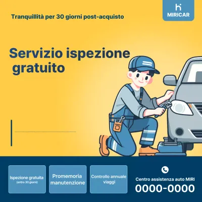 Pubblicità di auto gialla pulita