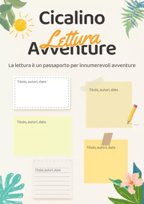 Agenda di lettura tropicale beige