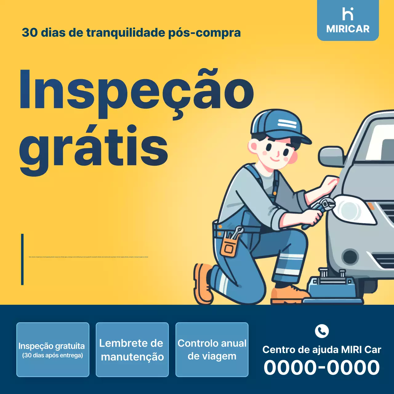 Anúncio de carro amarelo limpo
