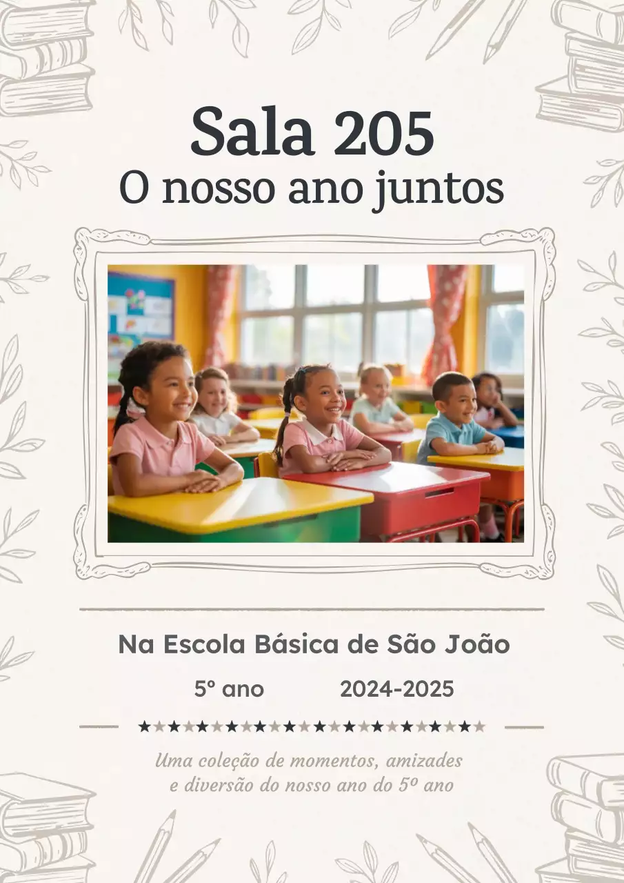Ilustração bege - Livro de histórias para sala de aula