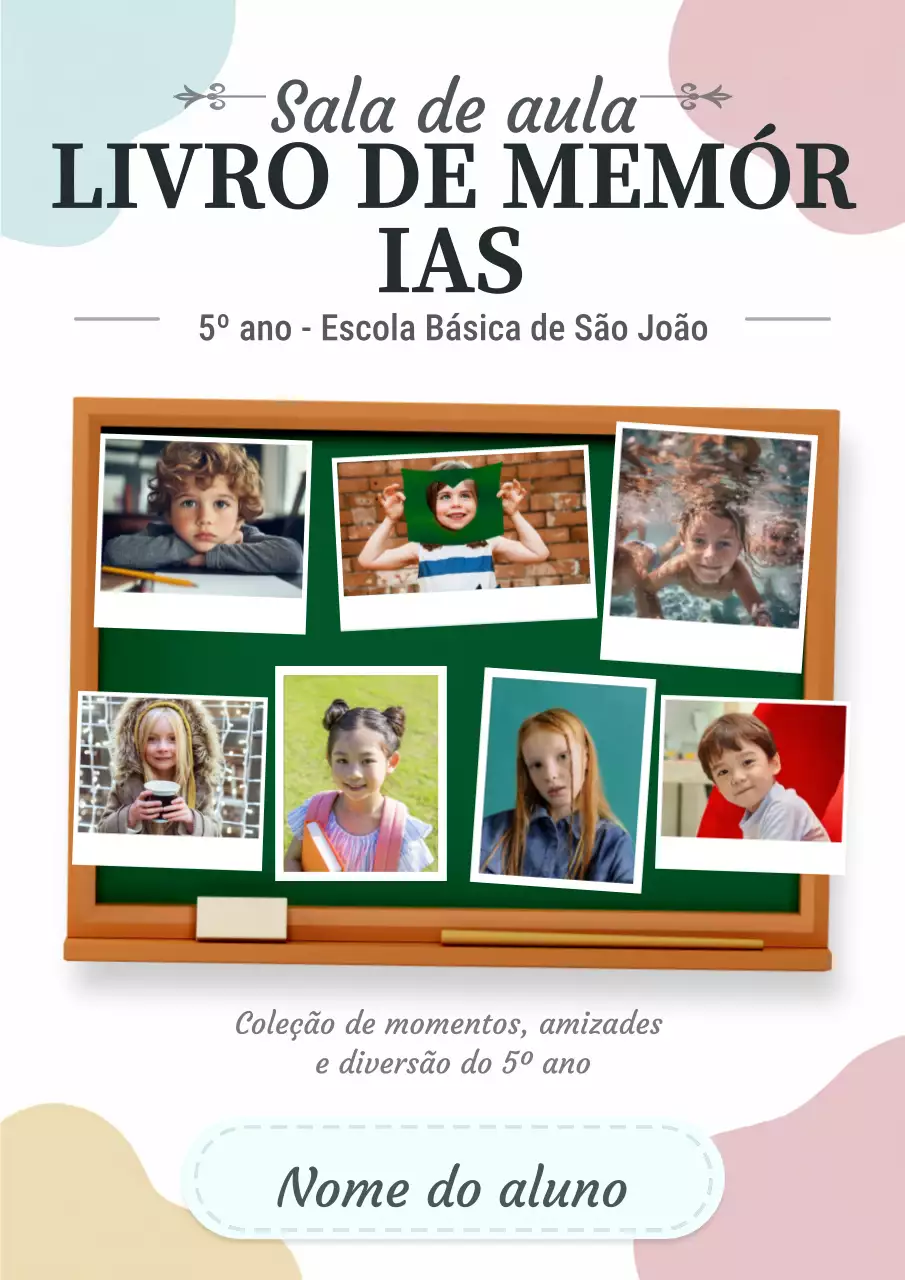 Planejador de anuário escolar clássico neutro