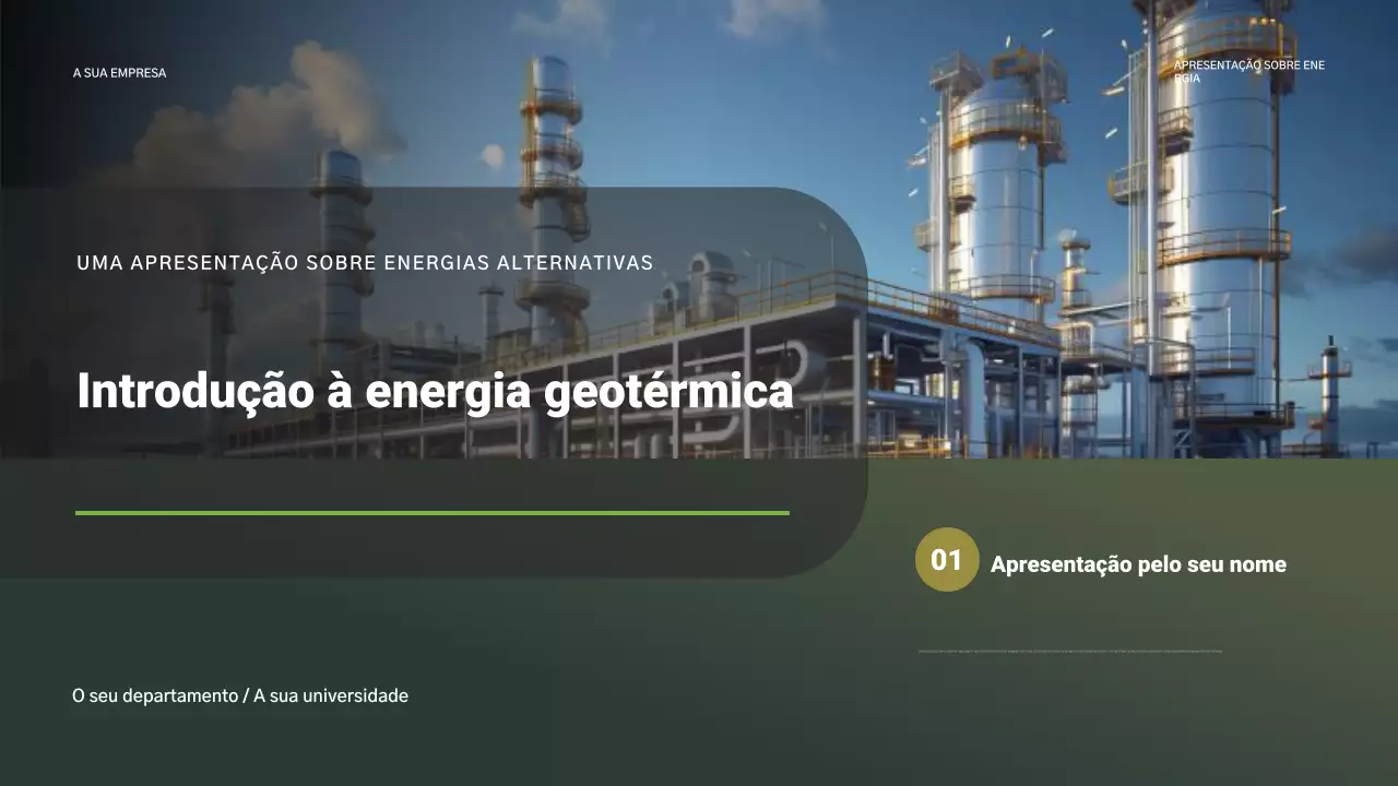 Apresentação de Energia Moderna Cinza