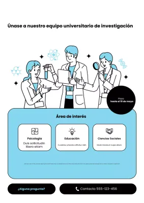 Póster web de investigación universitaria
