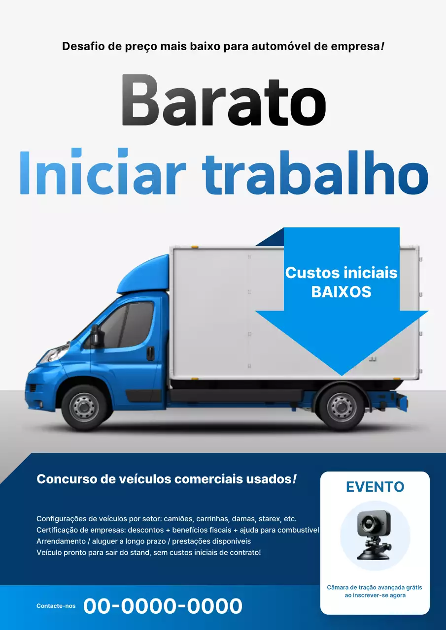 Promoção de Carro Moderno Azul