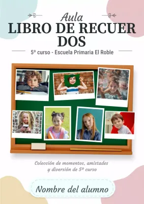 Planificador de anuario escolar clásico neutral