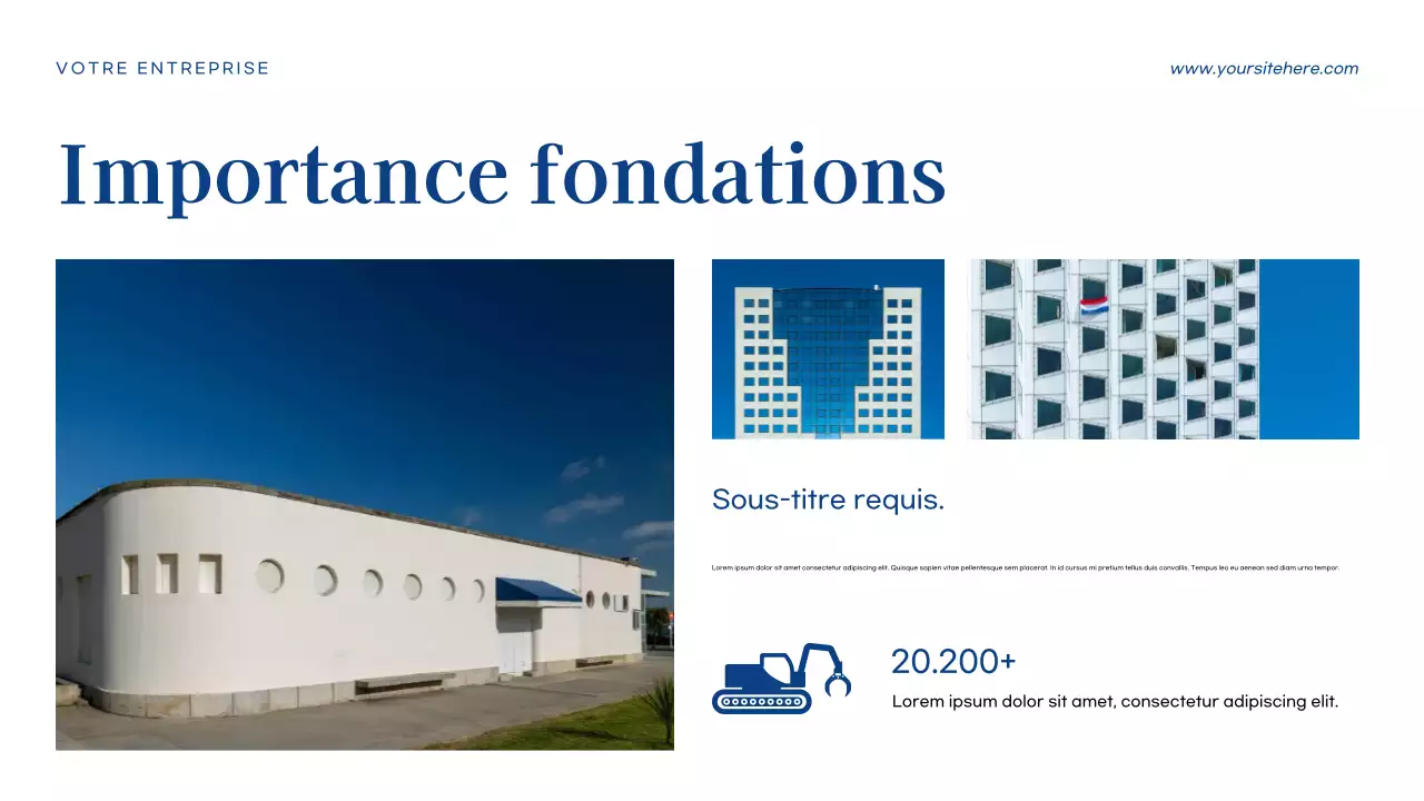Présentation commerciale moderne bleue