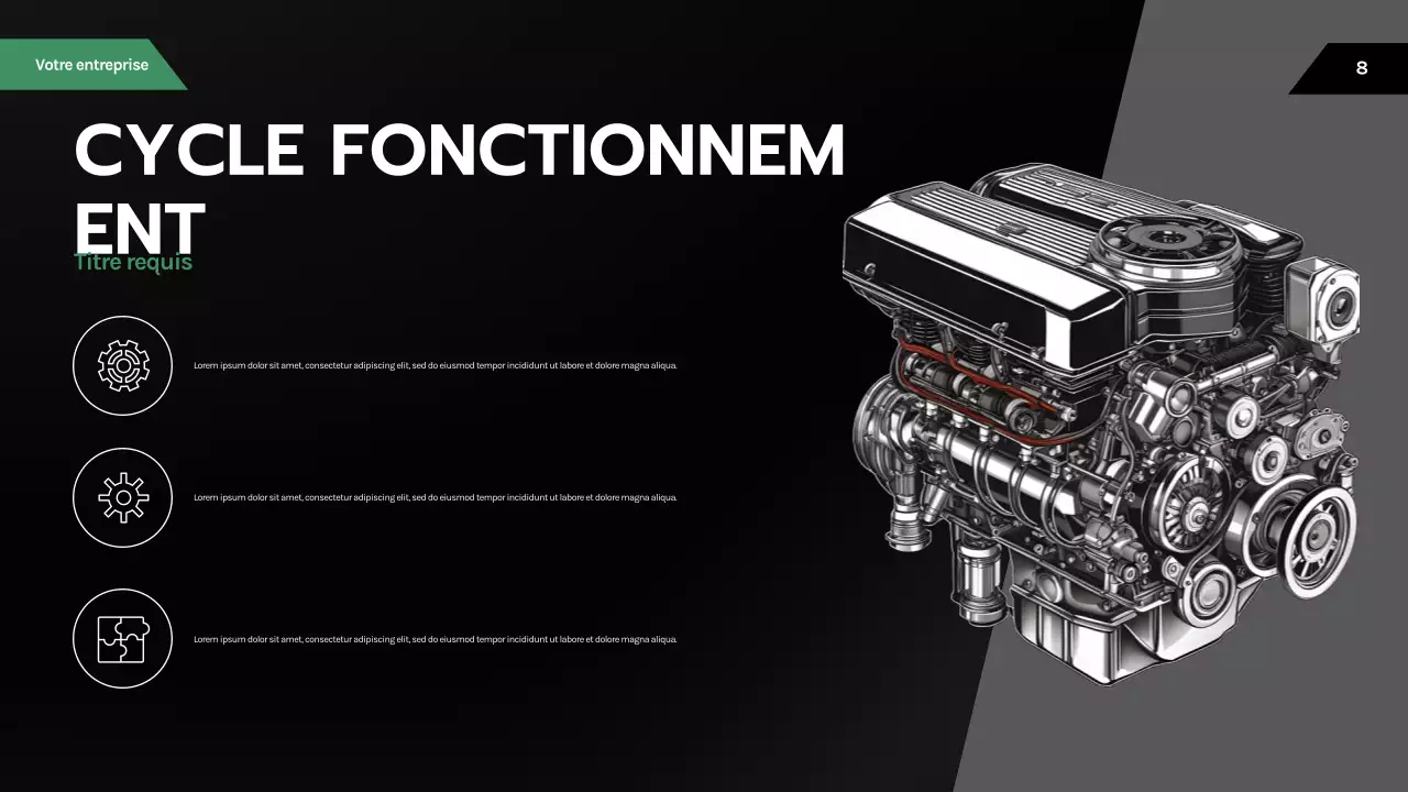 Présentation automobile moderne noire
