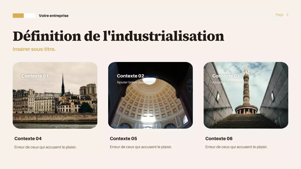 Présentation du rapport sur l'industrialisation de Brown Vintage