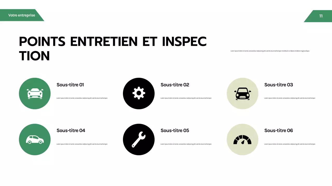 Présentation automobile moderne noire