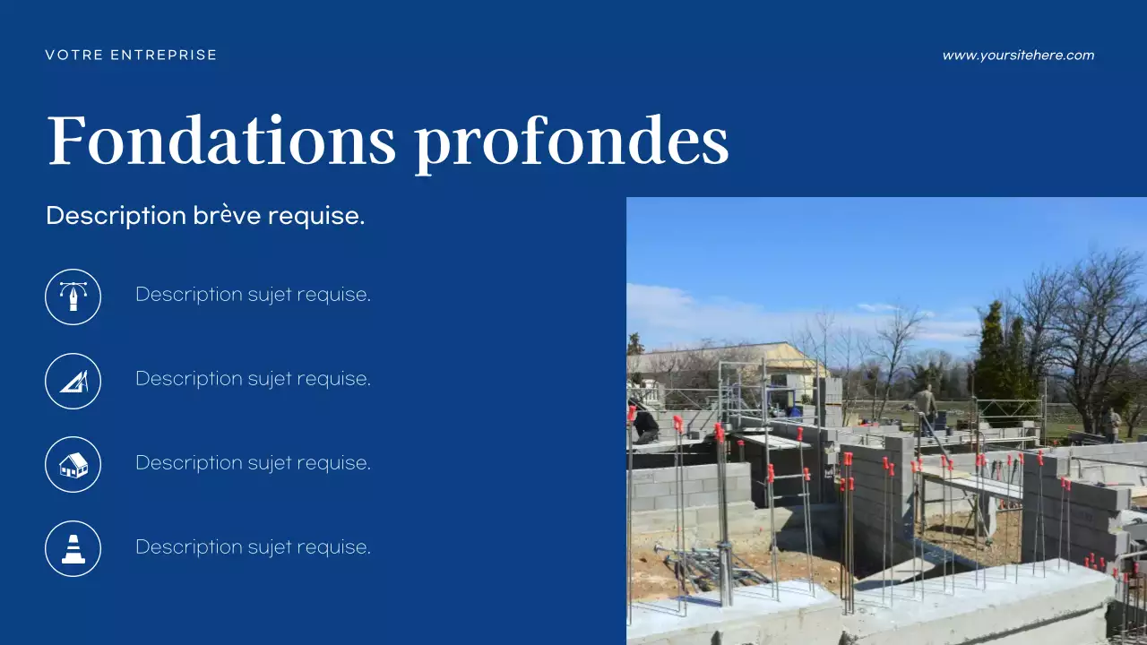 Présentation commerciale moderne bleue