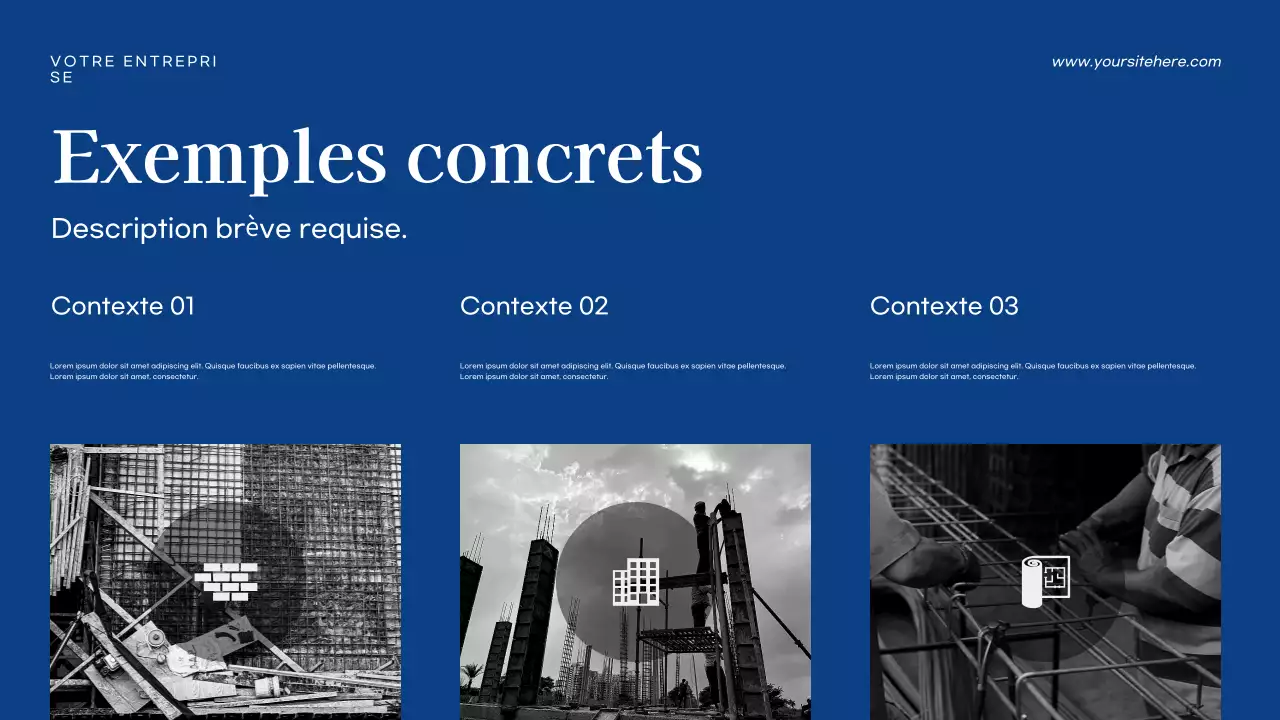 Présentation commerciale moderne bleue