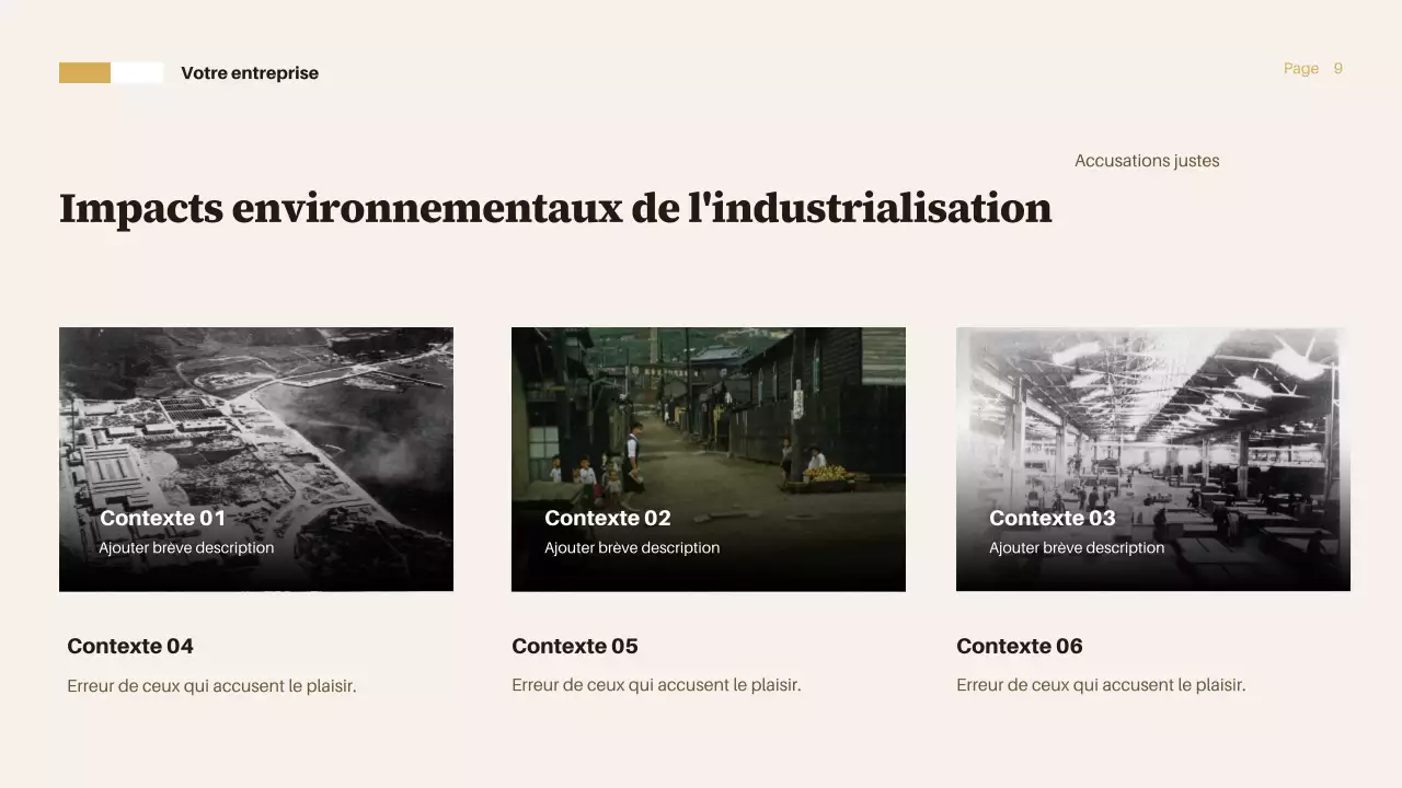 Présentation du rapport sur l'industrialisation de Brown Vintage