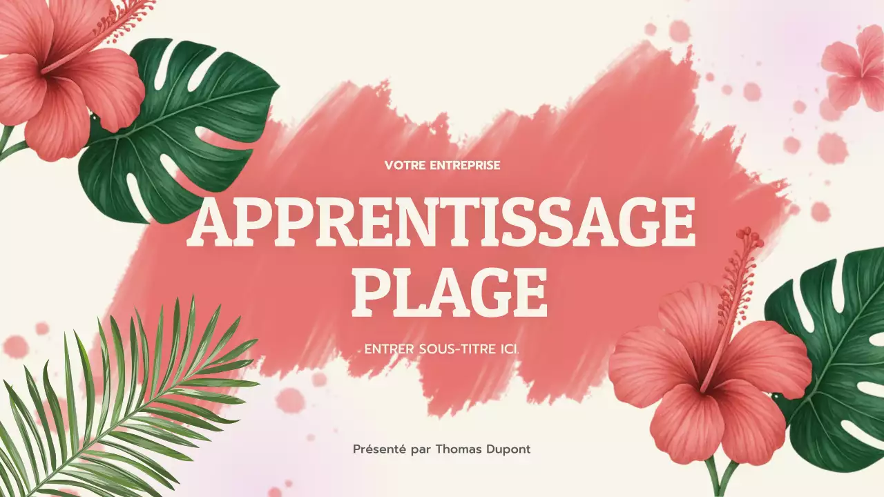 Présentation d'apprentissage sur les coraux tropicaux