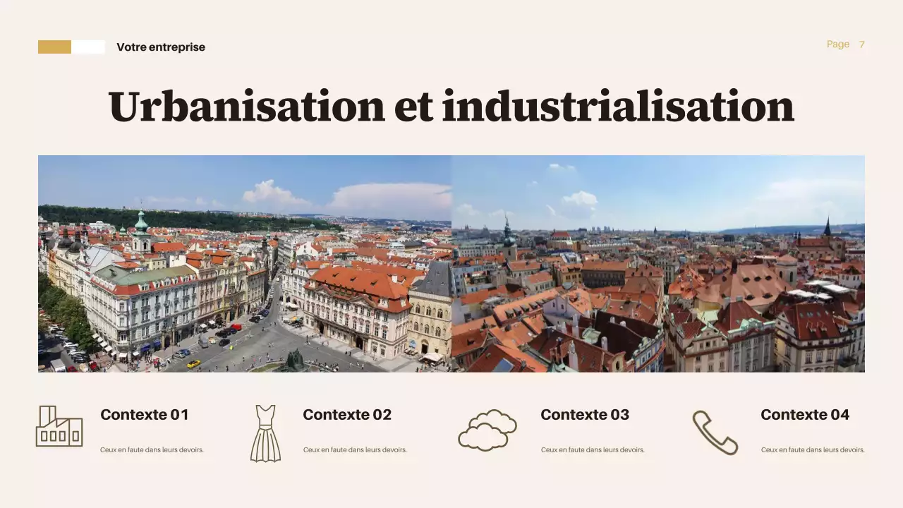 Présentation du rapport sur l'industrialisation de Brown Vintage