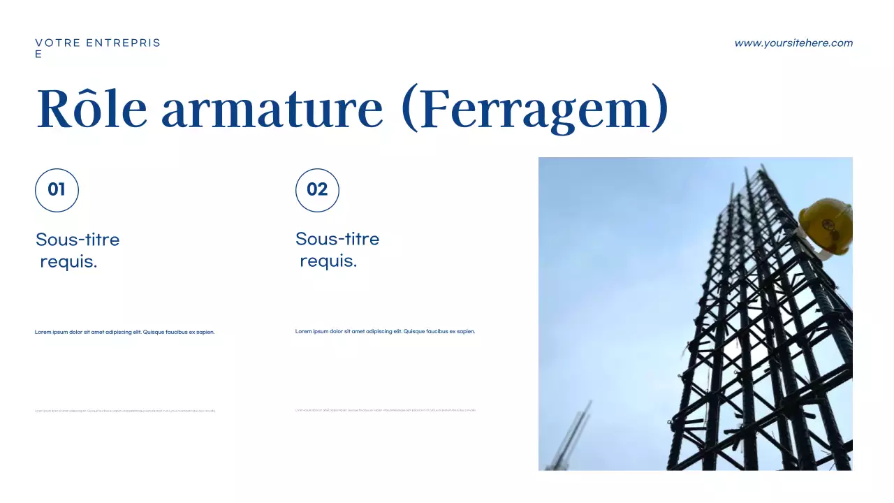 Présentation commerciale moderne bleue