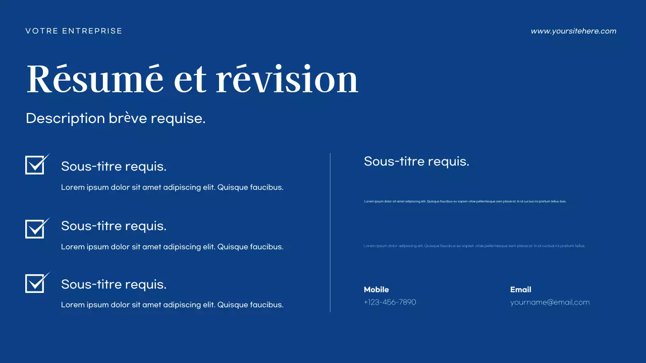 Présentation commerciale moderne bleue