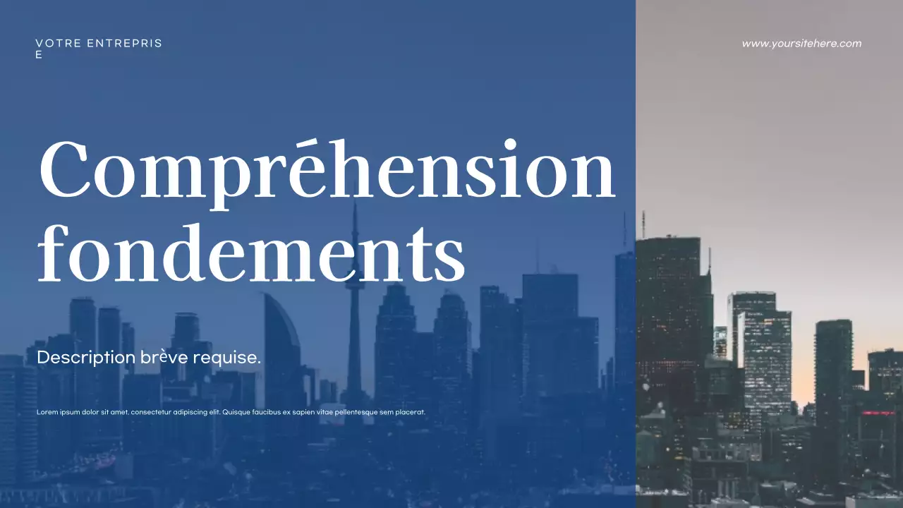 Présentation commerciale moderne bleue