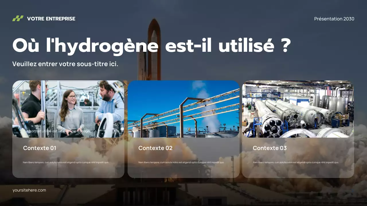 Présentation de l'hydrogène moderne gris