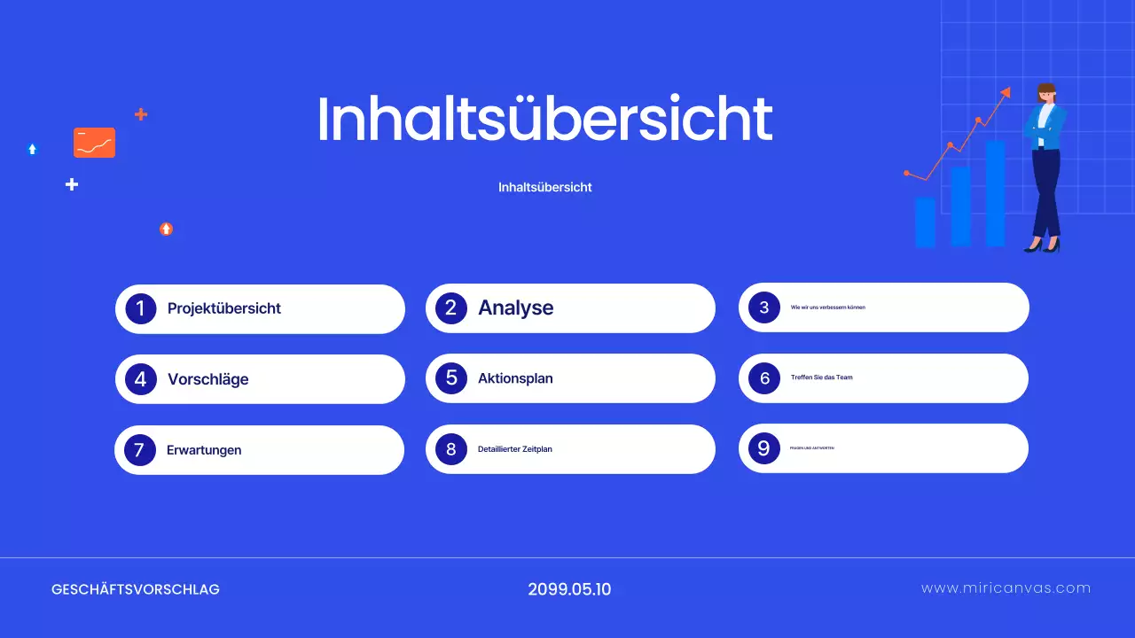 Blaue moderne Antragsplanung