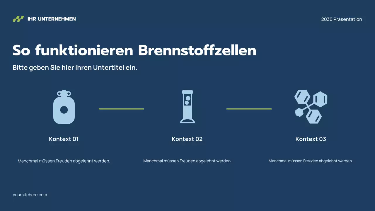 Grauer moderner Wasserstoff Präsentation