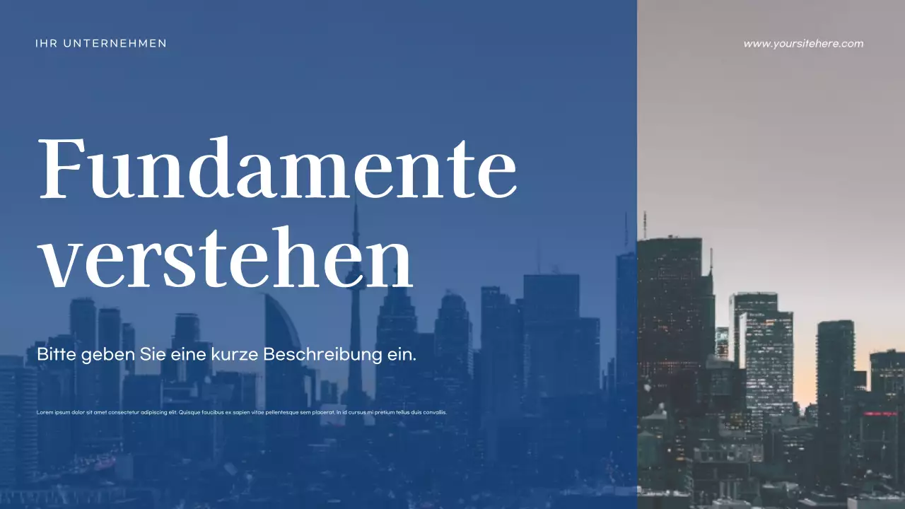 Blaue moderne Geschäftspräsentation