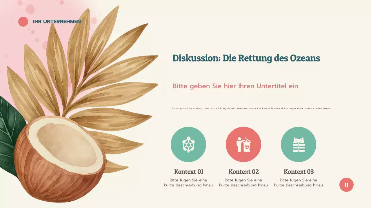 Korallentropische Lernpräsentation