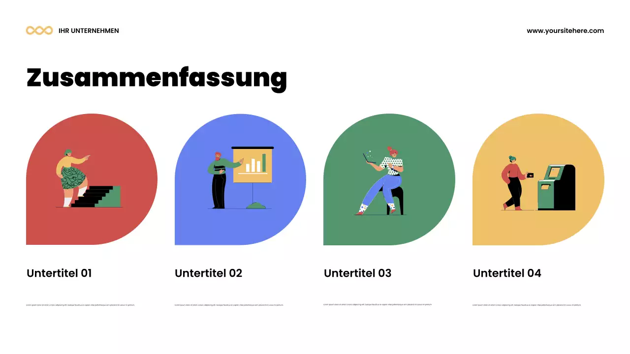 Farbenfrohe, moderne Teamankündigung Präsentation