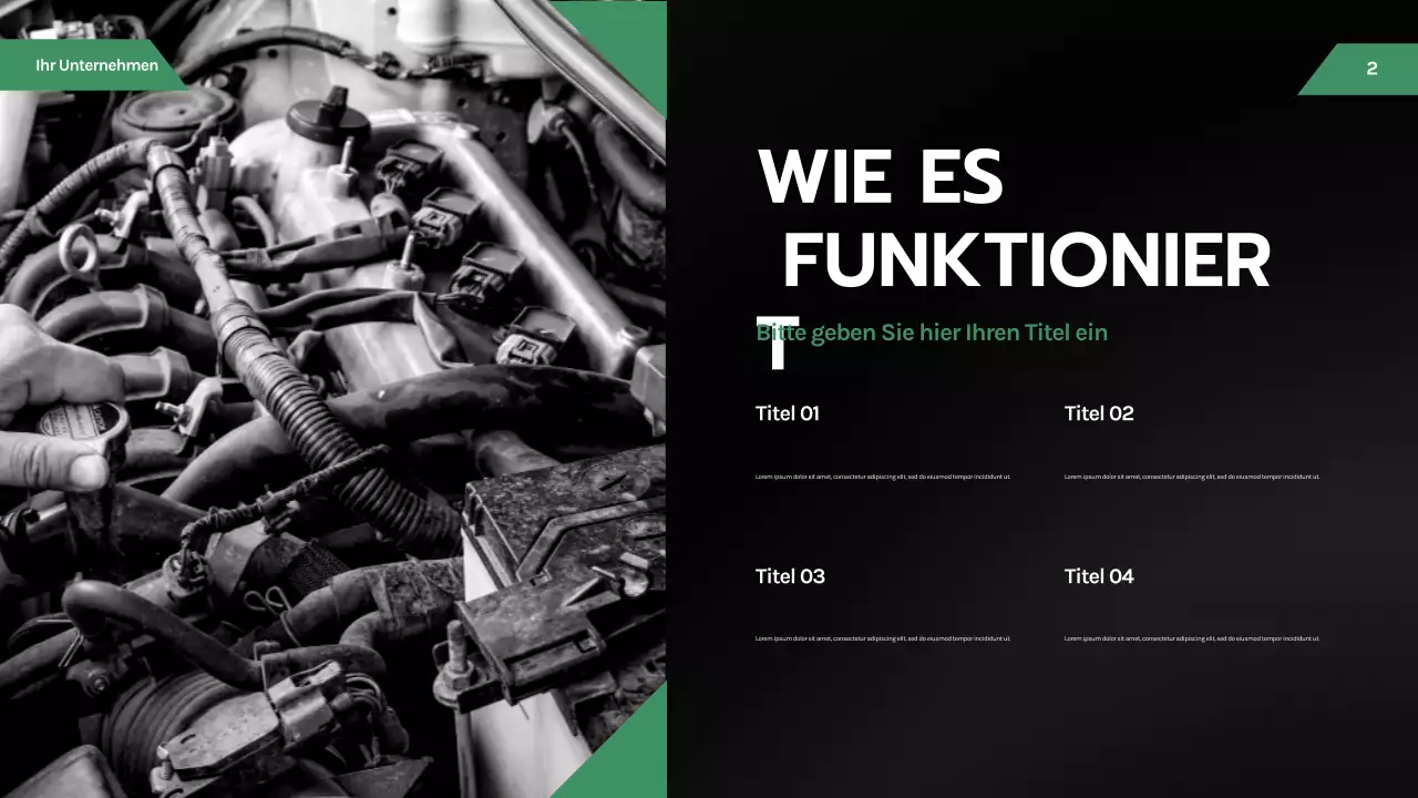 Schwarze moderne Automobilpräsentation