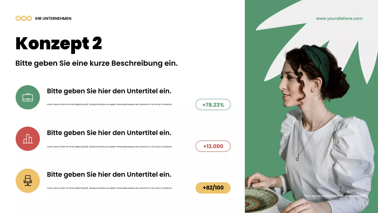 Farbenfrohe, moderne Teamankündigung Präsentation