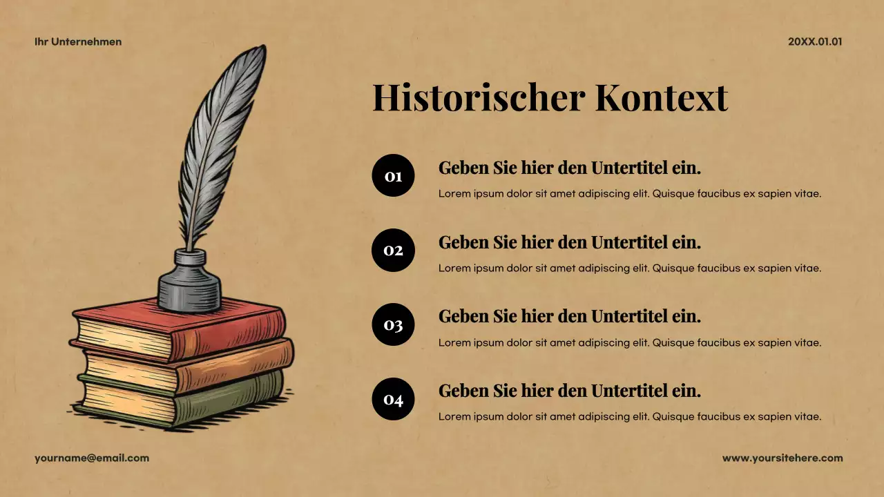Beige Klassische Literatur Präsentation